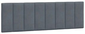 Πλαίσιο Κρεβατιού με LED Σκούρο Γκρι 160x200 εκ. Βελούδινο - Γκρι