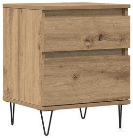 vidaXL Κομοδίνο τεχνίτης Δρυς 40x35x50 εκ. από Επεξεργασμένο Ξύλο