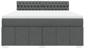 ΚΡΕΒΑΤΙ BOXSPRING ΜΕ ΣΤΡΩΜΑ ΣΚΟΥΡΟ ΓΚΡΙ 180X200 ΕΚ ΥΦΑΣΜΑΤΙΝ 3289455