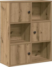 vidaXL Βιβλιοθήκη Αρτισιανή Δρυς 60x24x76,5 εκ. Επεξ. Ξύλο