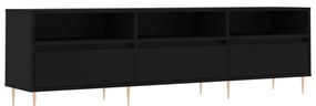 vidaXL Έπιπλο Τηλεόρασης Μαύρο 150x30x44,5 εκ. Επεξεργασμένο Ξύλο