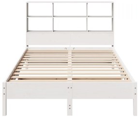 vidaXL Κρεβάτι Βιβλιοθήκη Χωρίς Στρώμα 160x200 εκ Μασίφ Ξύλο Πεύκου