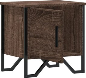 vidaXL Κομοδίνα 2 τεμ. Καφέ Δρυς 40x30x40 εκ. από Επεξεργ. Ξύλο