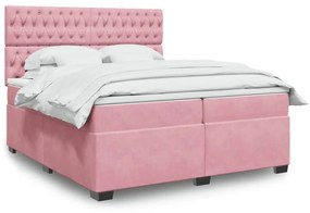 ΚΡΕΒΑΤΙ BOXSPRING ΜΕ ΣΤΡΩΜΑ ΡΟΖ 200X200 ΕΚ. ΒΕΛΟΥΔΙΝΟ 3293313