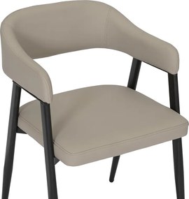 Πολυθρόνα Sezan pakoworld pu σε γκρι-μπεζ απόχρωση 56x55x78εκ