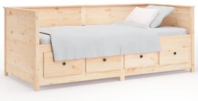 vidaXL Κρεβάτι ημέρας χωρίς στρώμα 75x190 cm Στερεό ξύλο πεύκο