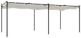 vidaXL Πέργκολα με Πτυσσόμενη Οροφή Κρεμ 295 x 292 x 230 εκ.