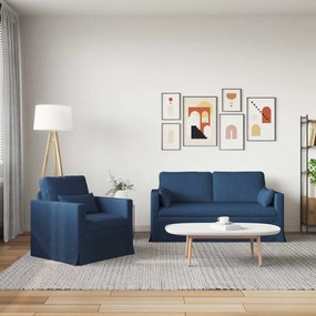 vidaXL Σετ Καναπέ 2 pcs Μπλε 158 x 78 x 80 εκ ύφασμα