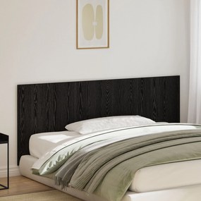 vidaXL Κεφαλάρι Κρεβατιού Μαύρο Δρυς 200x1,5x80 εκ. Κατασκευασμένη Ξυλεία