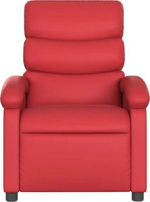 vidaXL Πολυθρόνα Μασάζ Ανακλινόμενη Κόκκινη από Συνθετικό Δέρμα