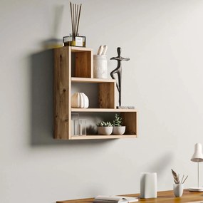 Ραφιέρα Τοίχου (62x18x62) A-G Piramit 854KLN1714 Pine