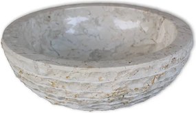 vidaXL Νιπτήρας Κρεμ 40 εκ. Μαρμάρινος