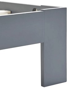 vidaXL Πλαίσιο Κρεβατιού Γκρι 90 x 200 εκ. από Μασίφ Ξύλο Πεύκου