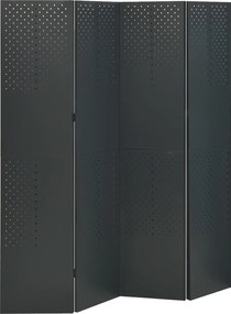 vidaXL Διαχωριστικά Δωματίου 2 τεμ 4 Πάνελ Ανθρακί 160x180εκ.  Ατσάλι