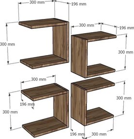 Wall Shelf Base - Sapphire Oak Sapphire Oak
