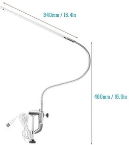 Εύκαμπτη Led Λάμπα Γραφείου με Σφιγκτήρα Στερέωσης 8-10W - Flexi LED Table Lamp