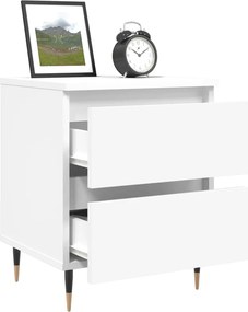vidaXL Κομοδίνο Λευκό 40 x 35 x 50 εκ. από Επεξεργασμένο Ξύλο