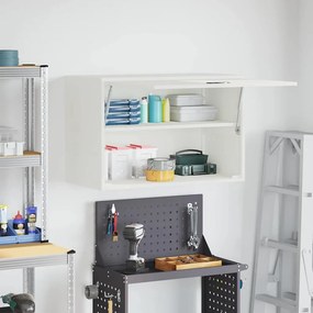 vidaXL Ντουλάπι τοίχου για γκαράζ Λευκό 80 x 40 x 53 εκ