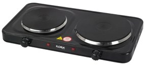Διπλή ηλεκτρική εστία σε Μαύρο χρώμα 2500W Zilan ZLN2844-BLK