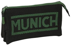 Τριπλή Κασετίνα Munich Caviar Μαύρο 22 x 12 x 3 cm