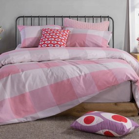 Σεντόνια Μονά (Σετ) Nef-Nef Homeware Casual Check Rose