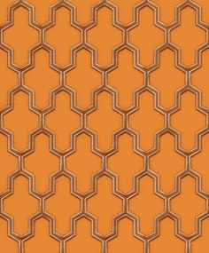 Ταπετσαρία τοίχου Wall Fabric Geometric Orange-Gold WF121026 53Χ1005