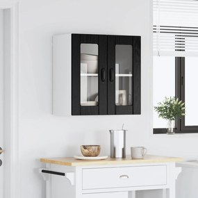 vidaXL Ραφιέρα τοίχου LUCCA Μαύρη Δρυς 60 x 31 x 60 εκ.