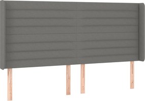vidaXL LED Κρεβάτι με βάθρο με κεφαλάρι ύφασμα
