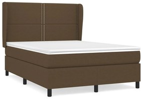 ΚΡΕΒΑΤΙ BOXSPRING ΜΕ ΣΤΡΩΜΑ ΣΚΟΥΡΟ ΚΑΦΕ 140X190 ΕΚ. ΥΦΑΣΜΑΤΙΝΟ 3127880