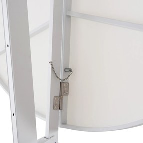 ΟΜΠΡΕΛΑ ΜΕ ΒΑΣΗ ΣΕΙΡΑ CANNOPY HM21285.02 ΑΛΟΥΜΙΝΙΟ &amp; ΓΡΑΝΙΤΗΣ-ΛΕΥΚΟ ΧΡΩΜΑ Φ2,2μ