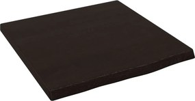 vidaXL Πάγκος Μπάνιου Σκούρο Καφέ 40x40x(2-4) εκ. Επεξ. Μασίφ Ξύλο