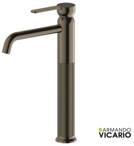 Armando Vicario LUMIERE Μπαταρία νιπτήρος υψηλή με βαλβίδα clic-clac Black Brushed