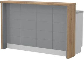 Πάγκος νησίδας Hudson-Μήκος: 160 εκ.-Γκρι-Pacific Walnut