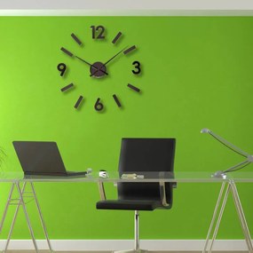 Ρολόι Τοίχου Αυτοκόλλητο (Φ70) Octopus T4325B DIY Aluminium Black