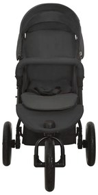 vidaXL Καρότσι Μωρού Ανθρακί Ατσάλινο