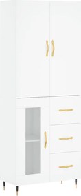 vidaXL Ντουλάπι Λευκό 69,5x34x180 εκ. από Επεξεργασμένο Ξύλο