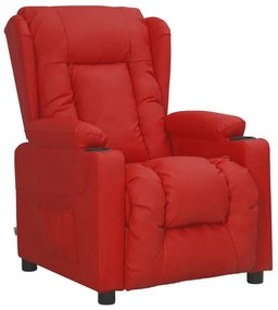 vidaXL Πολυθρόνα Ανακλινόμενη Μπορντό από Συνθετικό Δέρμα