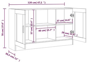 ΒΙΤΡΙΝΑ ΚΑΠΝΙΣΤΗ ΔΡΥΣ 120X30,5X70 ΕΚ. ΑΠΟ ΕΠΕΞΕΡΓΑΣΜΕΝΟ ΞΥΛΟ 815627