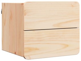 vidaXL Κομοδίνο 2 pcs Καφέ 39 x 34 x 33 εκ. Μασίφ ξύλο πεύκου