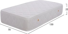 ΣΤΡΩΜΑ BABYCLOUD HM643.01 70X130 ΛΕΥΚΟ