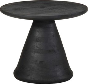 vidaXL Τραπεζάκι Μαύρο Ø50x40 cm από μασίφ ξύλο Mango