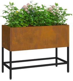 vidaXL Αναψυκτικο Κήπου 60x26x45 εκ Κατεστραμμένο Χάλυβα