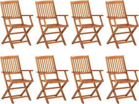 vidaXL Σετ Τραπεζαρίας Κήπου 9 Τεμαχίων 220x90x75 εκ. Μασίφ Ακακία