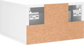 vidaXL Κομοδίνα Επιτοίχια 2 τεμ. Λευκά 35x35x20 εκ.