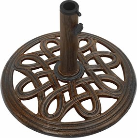 vidaXL Βάση Ομπρέλας Μπρονζέ 40 x 40 x 32 εκ. από Χυτοσίδηρο