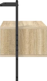 vidaXL Κομοδίνο Επιτοίχιο Sonoma Δρυς 35x30x51 εκ. από Επεξεργ. Ξύλο