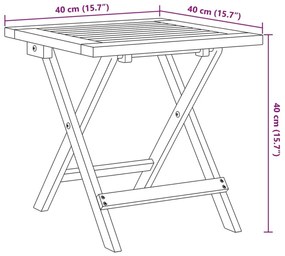 Βοηθητικό Τραπέζι Κήπου 40x40x40 εκ. από Μασίφ Ξύλο Ακακίας - Καφέ