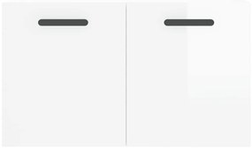 vidaXL Ντουλάπι Τοίχου Γυαλιστερό Λευκό 60x36,5x35 εκ. Επεξεργ. Ξύλο