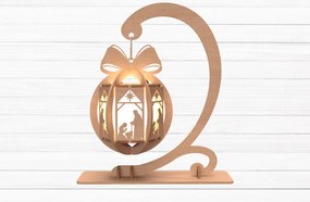 Intra απο ξύλο plywood 3mm-4mm πάχος Χριστουγεννιάτικο Φανάρι με βάση Δίασταση 30x20 cm INTRAFABR-109860421