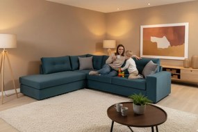 Γωνιακός καναπές Hanson-Petrol-Αριστερή